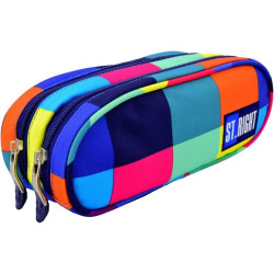 PENCIL CASE ST.RIGHT MAXI SQUARES PU-02