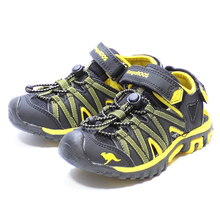 SHOES KANGAROOS OSATO JET BLACK/SUN YELLOW