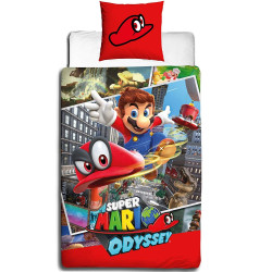 SINGLE DUVET SET 140 X 200 CM NINTENDO SUPER MARIO ODYSSEY NO-173BL