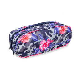 DOUBLE ZIPPERS PENCIL CASE COOLPACK CLEVER CAMO ROSES (A65209)