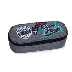 PIÓRNIK USZTYWNIANY COOLPACK CAMPUS GIRLS BADGES GREY (B62058)