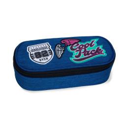 PIÓRNIK USZTYWNIANY COOLPACK CAMPUS GIRLS BADGES DENIM (B62057)