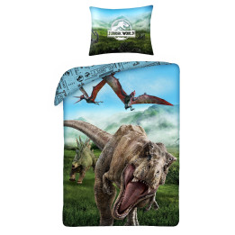 POŚCIEL BAWEŁNIANA 140 X 200 CM JURASSIC WORLD JW-9106BL
