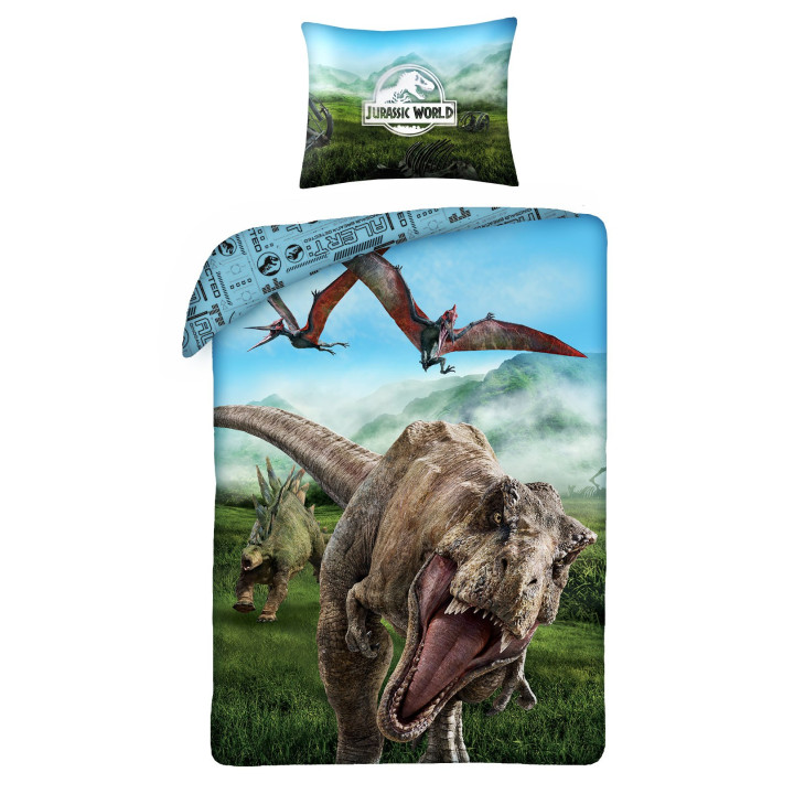 SINGLE DUVET SET 140 X 200 CM JURASSIC WORLDJW-9106BL
