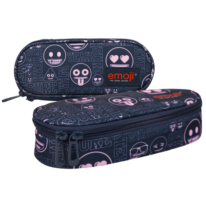 PIÓRNIK SASZETKA USZTYWNIANA Z WEWNĘTRZNĄ KLAPKĄ ST.RIGHT PC-01 EMOJI® PINK