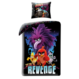 SINGLE DUVET SET 140 X 200 CM ANGRY BIRDS MOVIE 2 ABM2-108BL