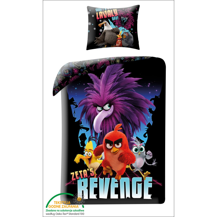 SINGLE DUVET SET 140 X 200 CM ANGRY BIRDS MOVIE 2 ABM2-108BL