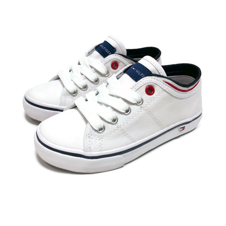LOW CUT LACE-UP SNEAKER TOMMY HILFIGER WHITE 33-38
