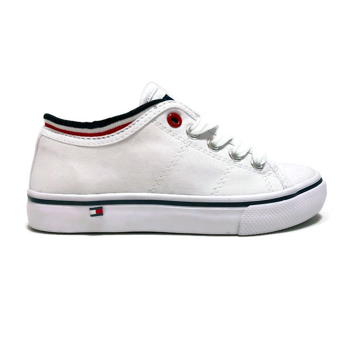 LOW CUT LACE-UP SNEAKER TOMMY HILFIGER WHITE 33-38