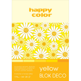 BLOK DEKORACYJNY A4 HAPPY COLOR DECO YELLOW 170G