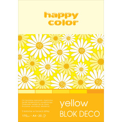 BLOCK A4 HAPPY COLOR DECO YELLOW 170G