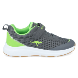 PÓŁBUTY DZIECIĘCE SPORTOWE KANGAROOS KB-SURE EV STEEL GREY/NEON GREEN