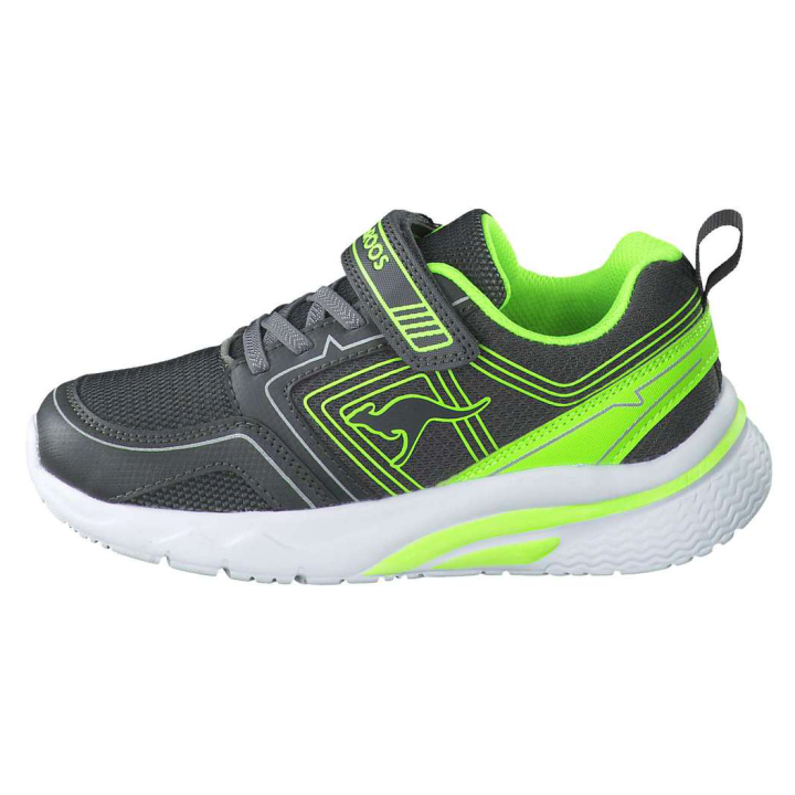 PÓŁBUTY DZIECIĘCE SPORTOWE KANGAROOS KK-HERO EV STEEL GREY/LIME