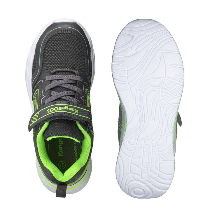 SHOES KANGAROOS KK-HERO EV STEEL GREY/LIME