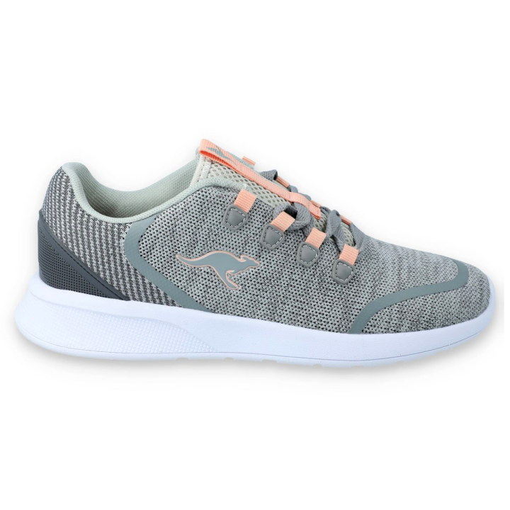 PÓŁBUTY DZIECIĘCE SPORTOWE KANGAROOS KF-LOCK EV VAPOR GREY/DUSTY ROSE