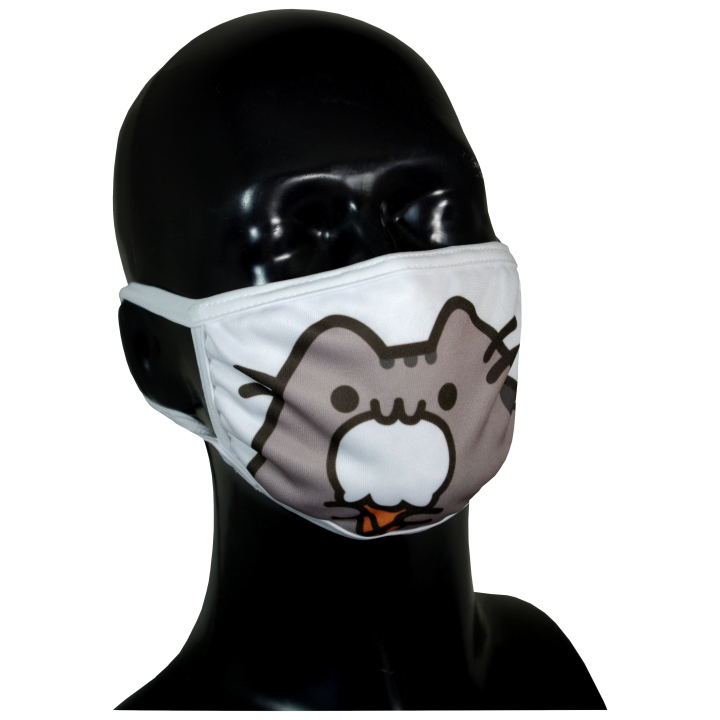 FACE MASK 4PLY EAR LOOP ACTIVE SILVER IONS CAT WITH ICE CREAM