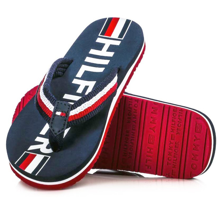 TOMMY HILFIGER MAXI LETTERING PRINT FLIP FLOP