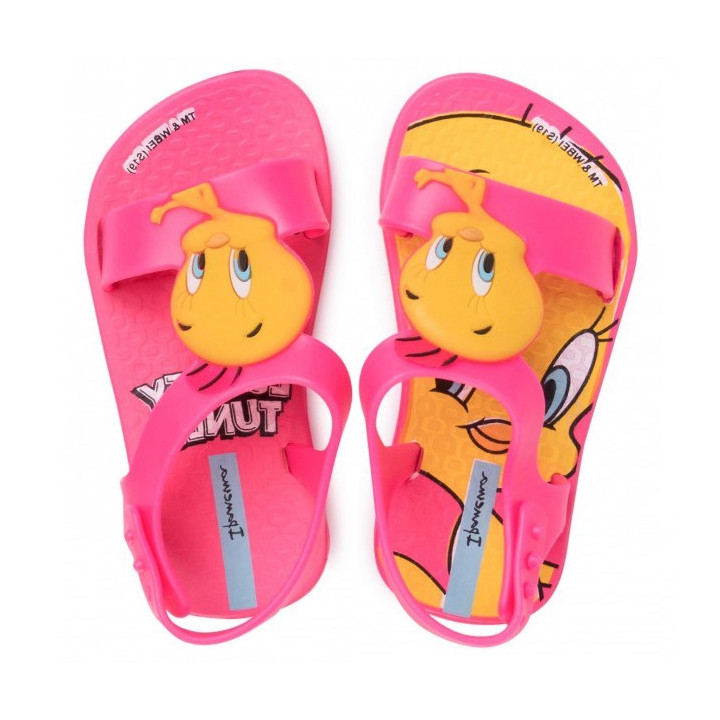 SANDAŁY PLAŻOWE IPANEMA LOONEY TUNES BABY PINK/NEON PINK