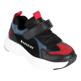 PÓŁBUTY DZIECIĘCE SNEAKERSY ABCKIDS BLACK/BLUE/RED