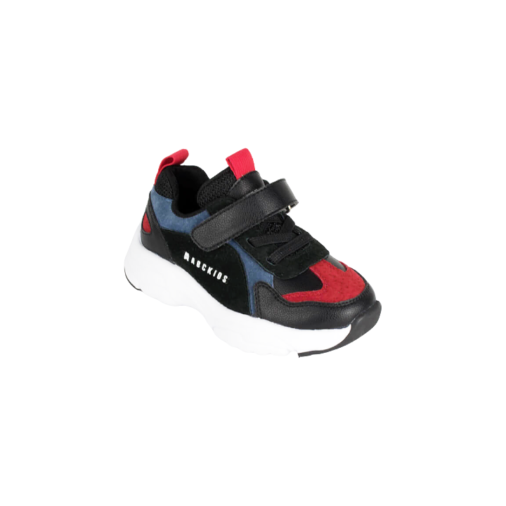 SHOES ABCKIDS SNEAKERS BLACK/BLUE/RED