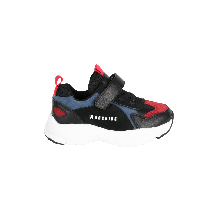 PÓŁBUTY DZIECIĘCE SNEAKERSY ABCKIDS BLACK/BLUE/RED