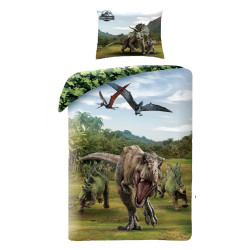 POŚCIEL BAWEŁNIANA 140 X 200 CM JURASSIC WORLD JW-21BL