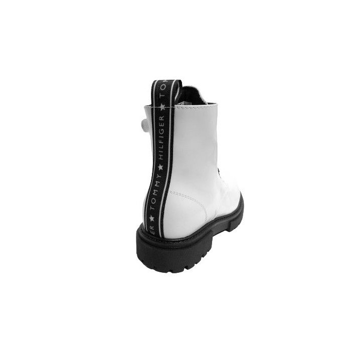 TOMMY HILFIGER LACE-UP BOOT WHITE