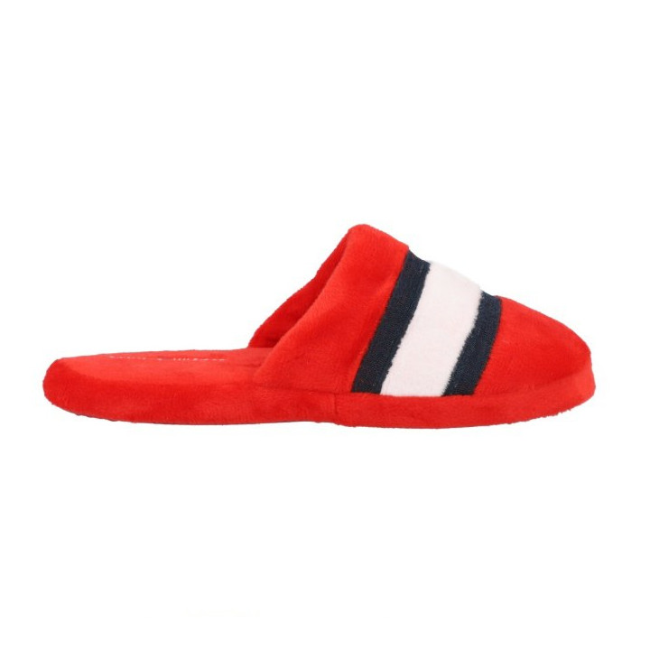 KAPCIE PLUSZOWE TOMMY HILFIGER SLIPPER RED