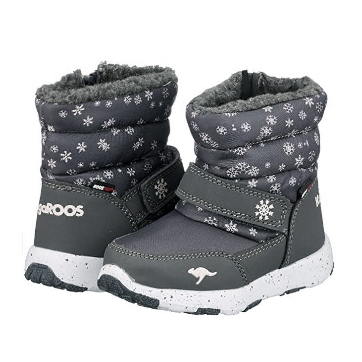 SNOW SHOES KANGAROOS SNOWRUSH STEEL GREY/FROST PINK