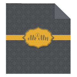 DOUBLE-SIDED QUILTED BEDSPREAD 170 X 210 CM MR & MRS