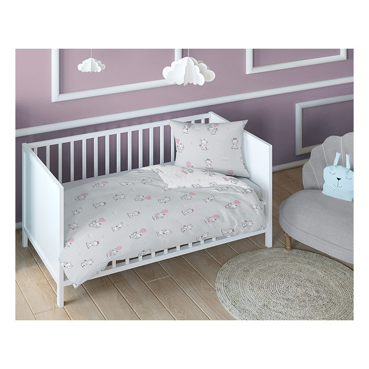 BABY BEDDING SET MAYAMOO 100 X 135 CM ELEPHANT MILUSES 2944AB