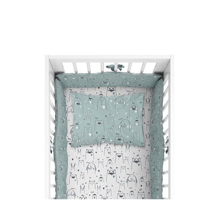 BABY BEDDING SET + BUMPER MAYAMOO 90 X 120 CM DEAD ANIMALS 2947CD