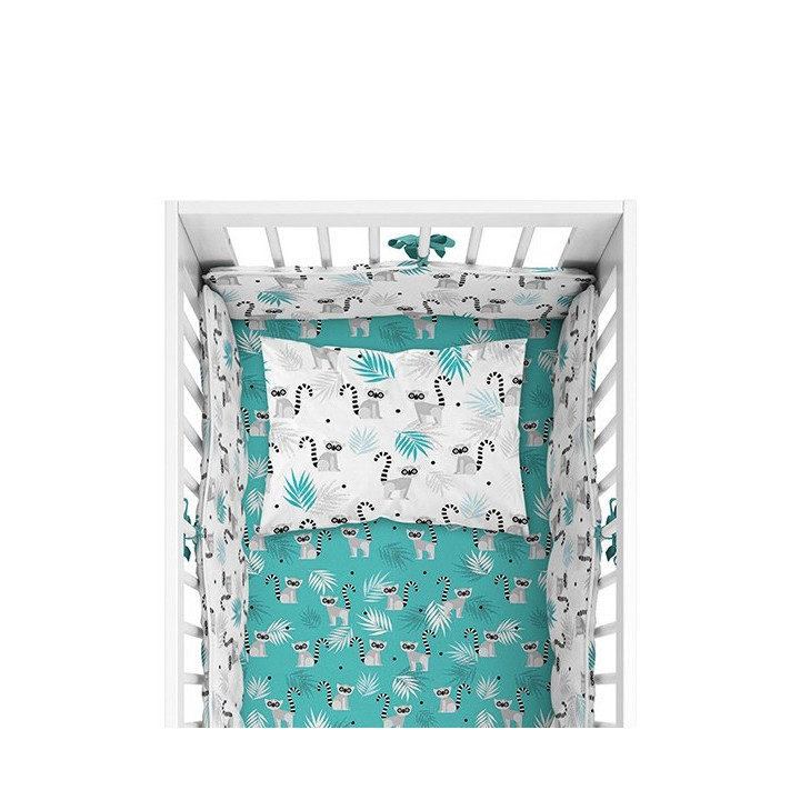 BABY BEDDING SET + BUMPER MAYAMOO 90 X 120 CM MERRY RAINS 2948AB