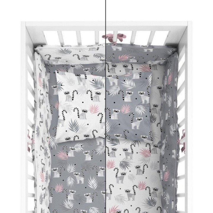 BABY BEDDING SET + BUMPER MAYAMOO 90 X 120 CM MERRY RAINS 2948CD