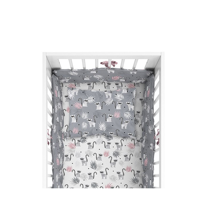 POŚCIEL BAWEŁNIANA + OCHRANIACZ MAYAMOO 90 X 120 CM WESOŁE URWISY 2948CD