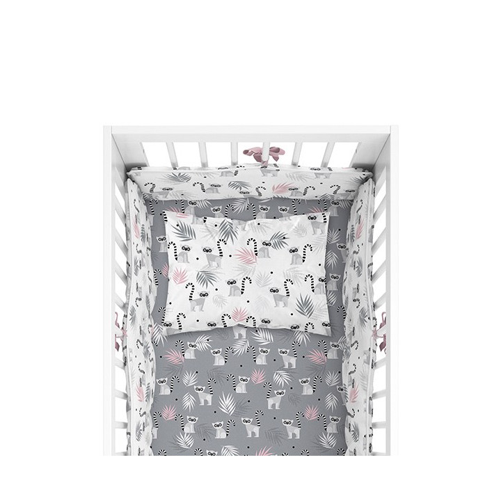 BABY BEDDING SET + BUMPER MAYAMOO 90 X 120 CM MERRY RAINS 2948CD