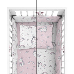 POŚCIEL BAWEŁNIANA + OCHRANIACZ MAYAMOO 90 X 120 CM MAGICZNI PRZYJACIELE 2945AB