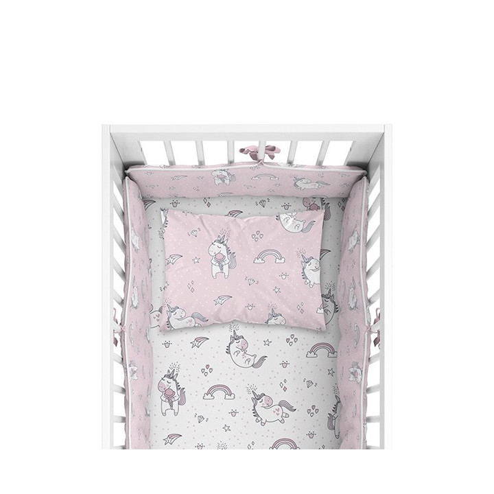 BABY BEDDING SET + BUMPER MAYAMOO 90 X 120 CM MAGICAL FRIENDS 2945AB