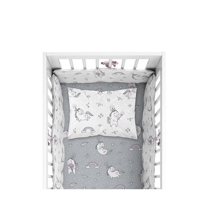 POŚCIEL BAWEŁNIANA + OCHRANIACZ MAYAMOO 90 X 120 CM MAGICZNI PRZYJACIELE 2945CD