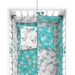 BABY BEDDING SET + BUMPER MAYAMOO 100 X 135 CM MERRY RAINS 2948AB