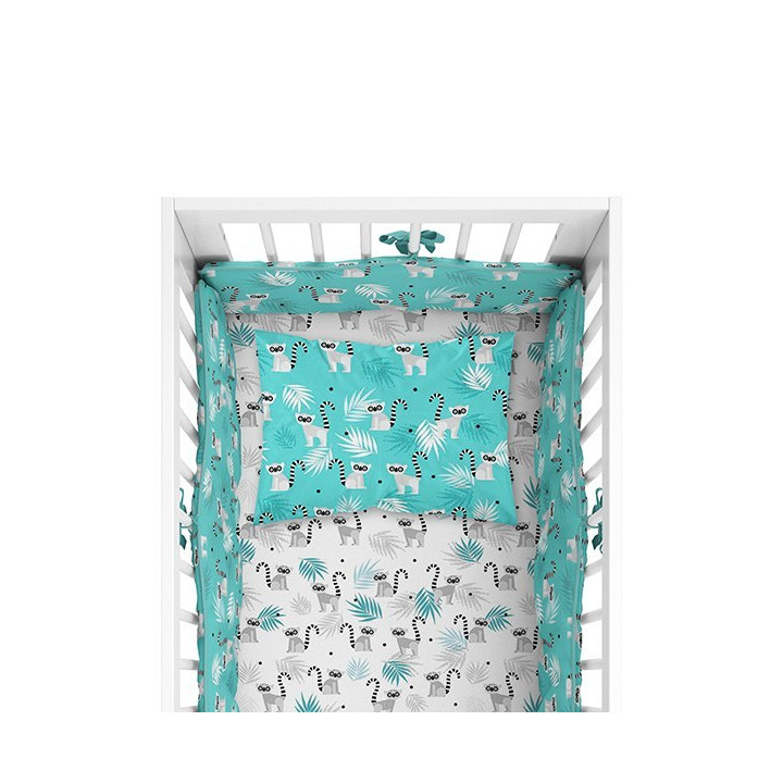 BABY BEDDING SET + BUMPER MAYAMOO 100 X 135 CM MERRY RAINS 2948AB