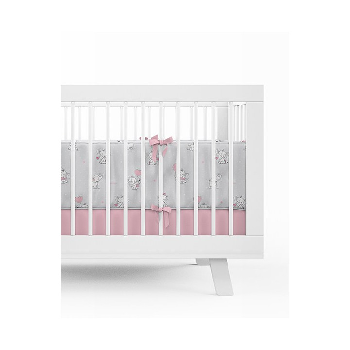 BABY BEDDING SET + BUMPER MAYAMOO 100 X 135 CM ELEPHANT MILUSES 2944AB