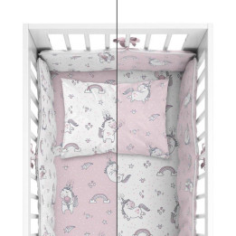 BABY BEDDING SET + BUMPER MAYAMOO 100 X 135 CM MAGICAL FRIENDS 2945AB