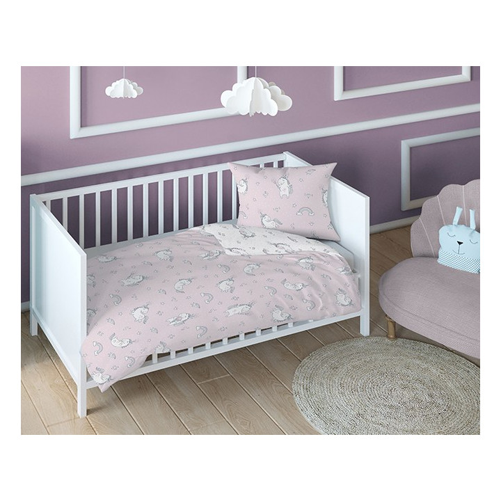 POŚCIEL BAWEŁNIANA + OCHRANIACZ MAYAMOO 100 X 135 CM MAGICZNI PRZYJACIELE 2945AB