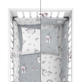 BABY BEDDING SET + BUMPER MAYAMOO 100 X 135 CM MAGICAL FRIENDS 2945CD