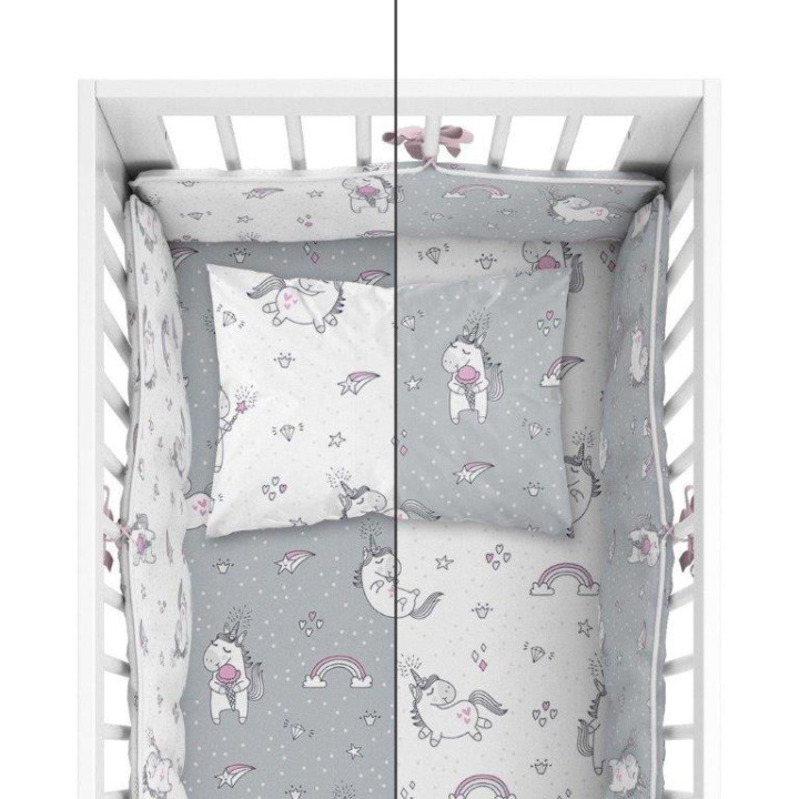 POŚCIEL BAWEŁNIANA + OCHRANIACZ MAYAMOO 100 X 135 CM MAGICZNI PRZYJACIELE 2945CD