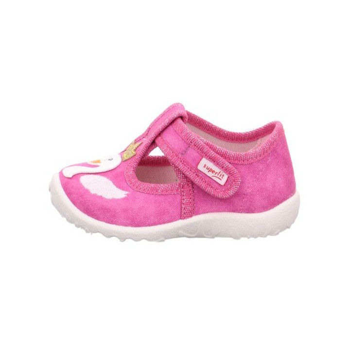PANTOFLE TEKSTYLNE KAPCIE SUPERFIT SPOTTY ROSA 1-009256-5000