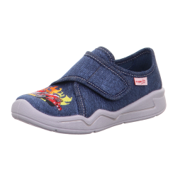 PANTOFLE TEKSTYLNE KAPCIE SUPERFIT BENNY BLAU 0-600298-8100