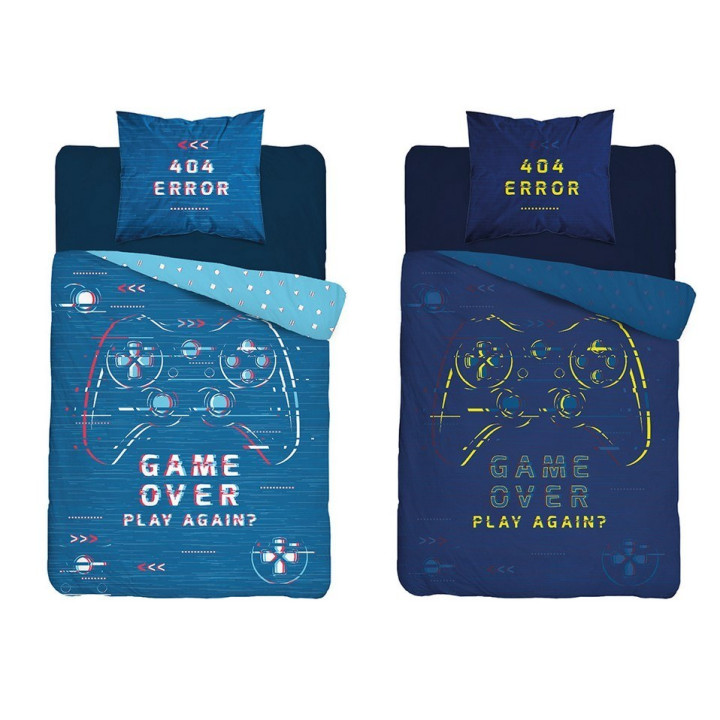 SINGLE DUVET SET 160 X 200 CM FLUO GAME OVER 3523A