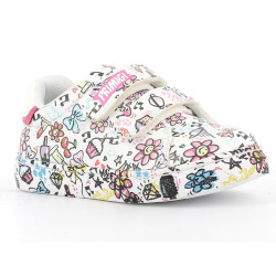 SNEAKERSY PRIMIGI 7448100 BCO-FUXIA